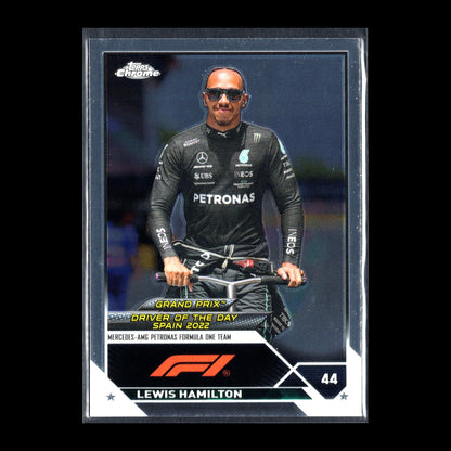 2023 Topps Chrome F1 Formula 1 LEWIS HAMILTON #171 Driver of the day Spain 2022