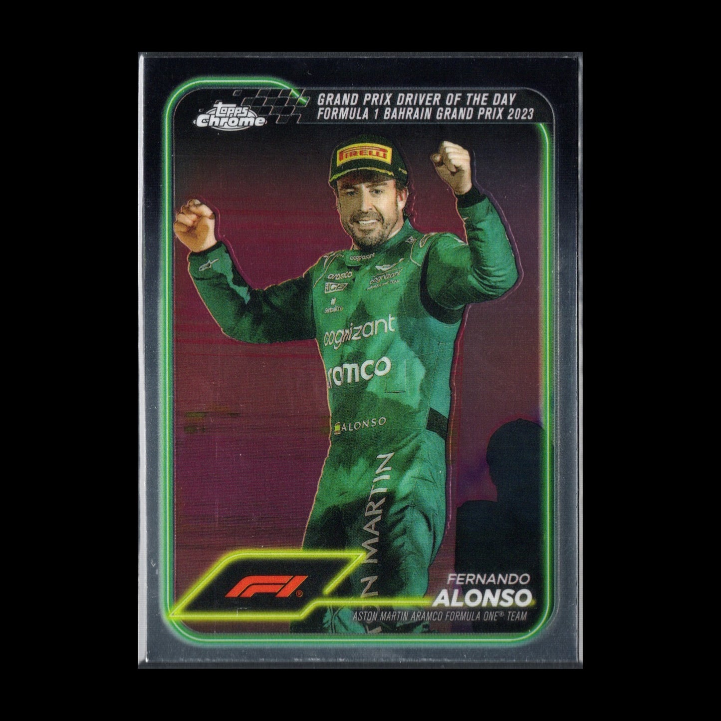 2024 Topps Chrome Formula 1 FERNANDO ALONSO #159 Grand Prix Driver of the Day
