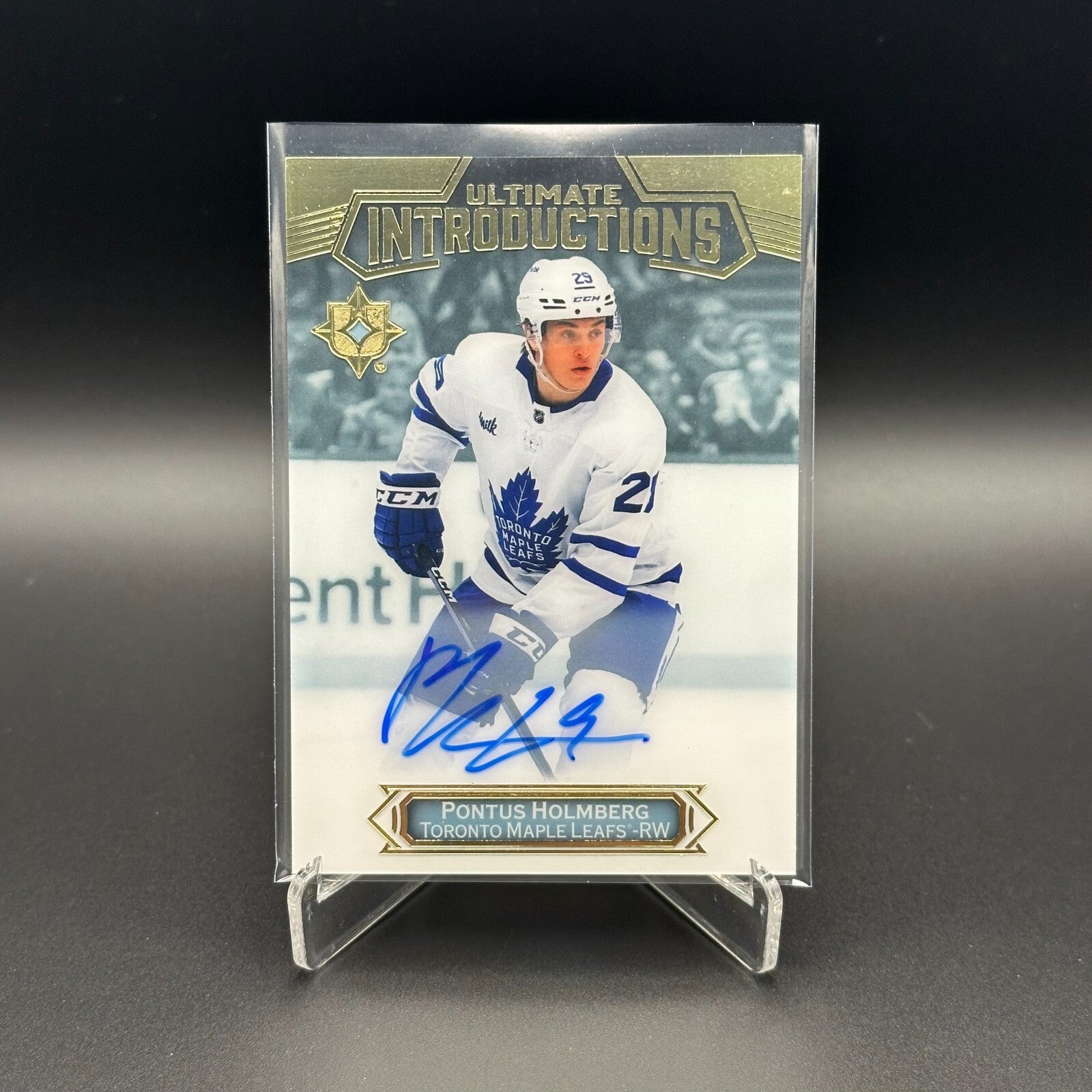 2022-23 UD Ultimate Collection PONTUS HOLMBERG #UI-55 Introductions Rookie AUTO
