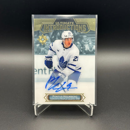 2022-23 UD Ultimate Collection PONTUS HOLMBERG #UI-55 Introductions Rookie AUTO