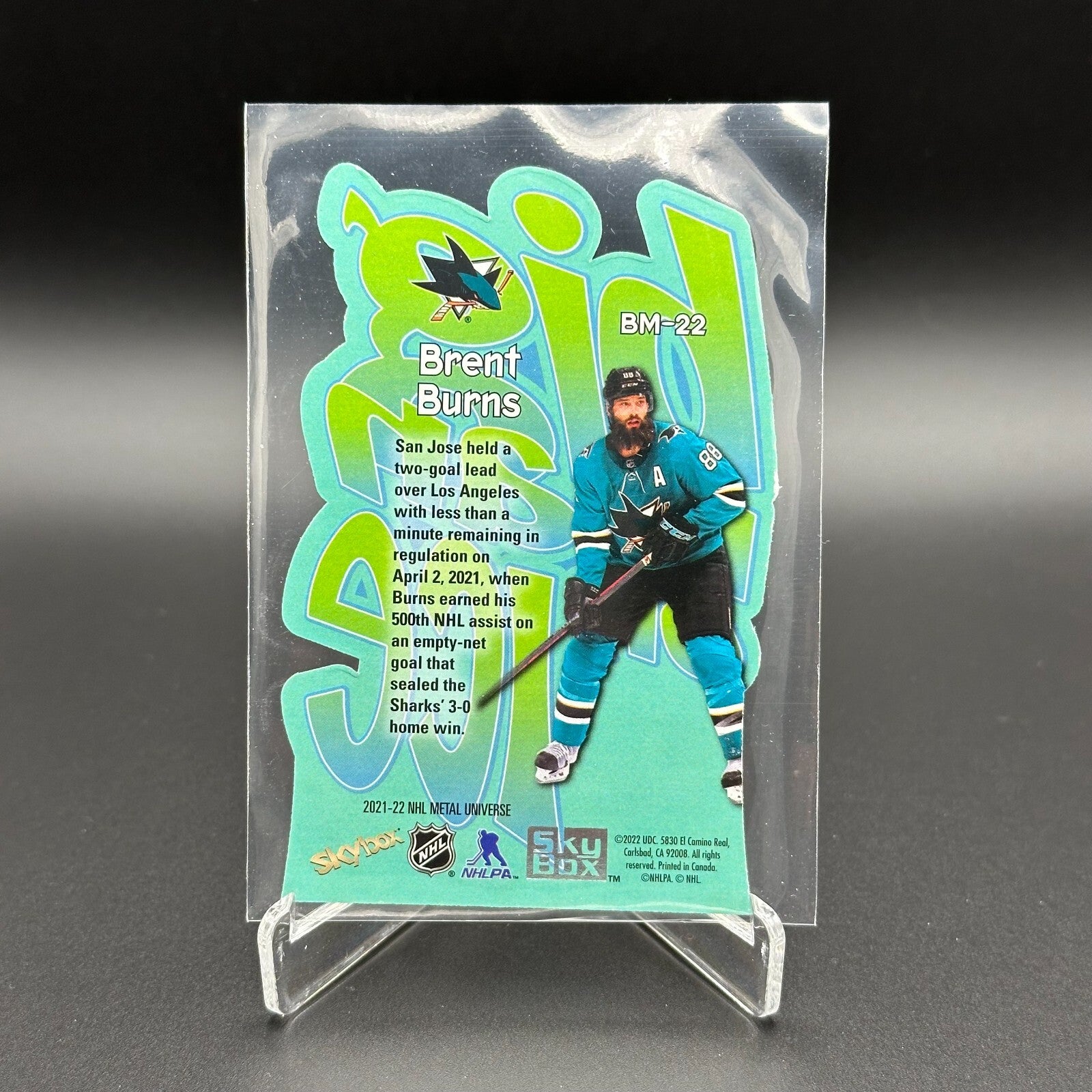 2021-22 Skybox Metal Universe BRENT BURNS #BM-22 Big Man on Ice