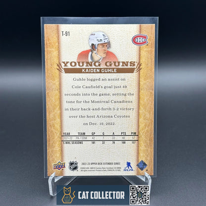 2022-23 UD Extended Series KAIDEN GUHLE #T-91 Retro Young Guns RC