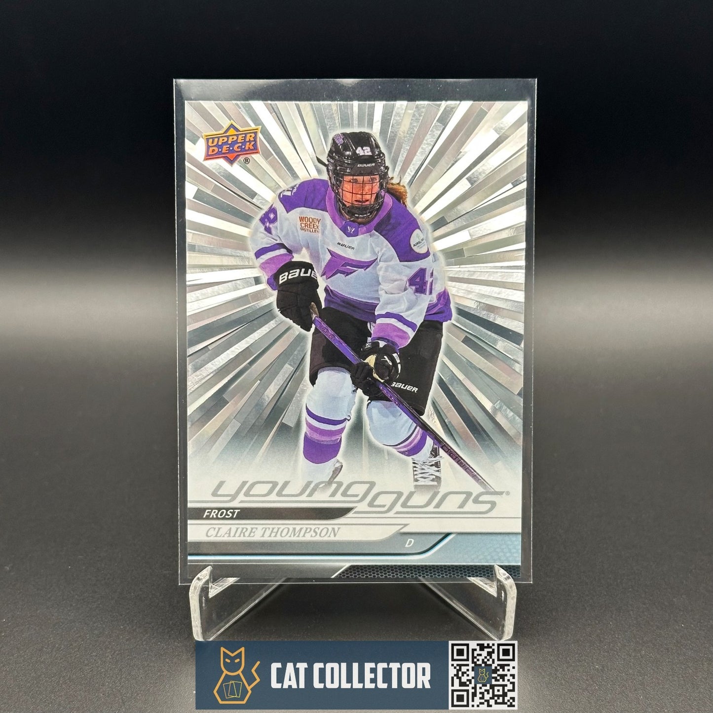 2024-25 UD PWHL CLAIRE THOMPSON #64 Young Guns Outburst Rookie RC