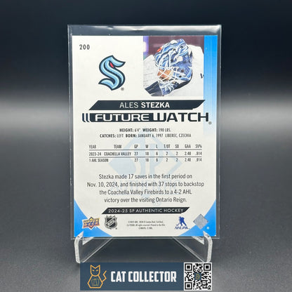 2024-25 UD SP Authentic ALES STEZKA #200 Future Watch Limited Blue RC /399