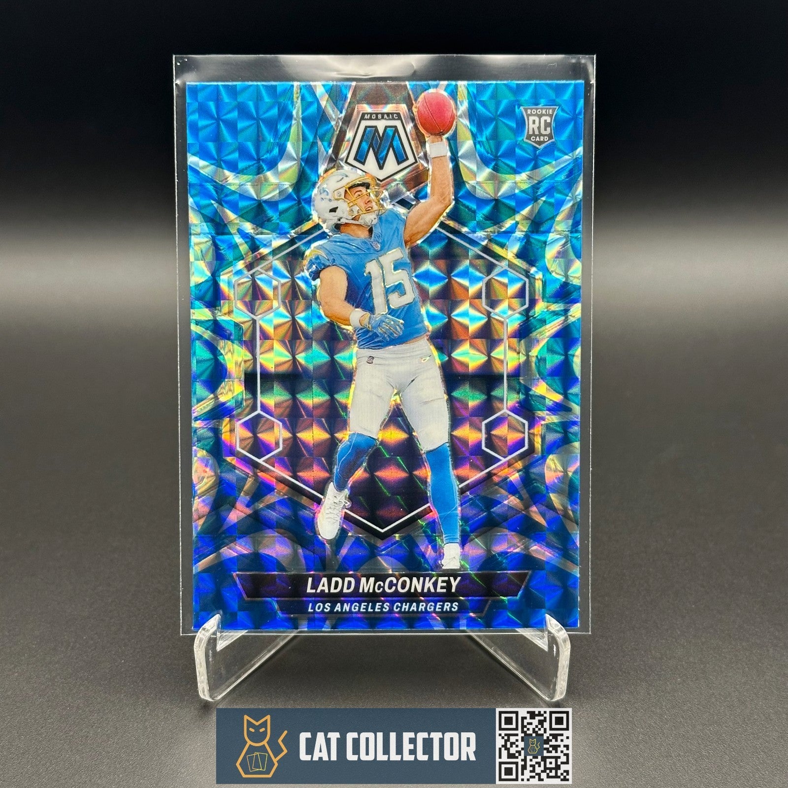 2024 Panini Mosaic LADD McCONKEY #334 Rookie RC Reactive blue Prizm