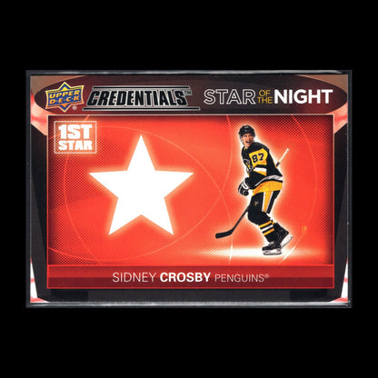 2021-22 UD Credentials SIDNEY CROSBY #1S-3 First Star of the Night