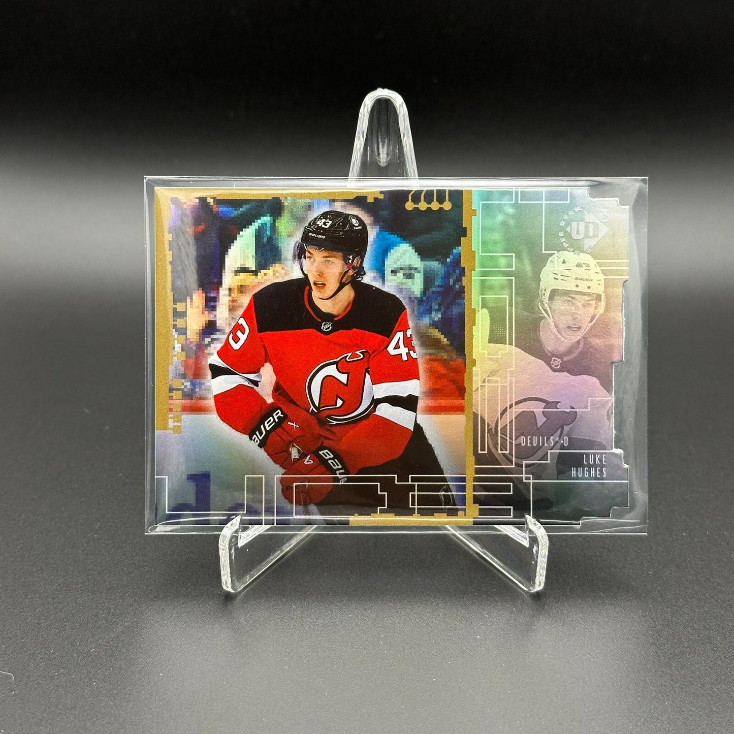 2023-24 UD Extended series LUKES HUGHES #UD3-5 Die-Cut - New Jersey Devils