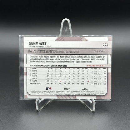2024 Topps Big League LOGAN WEBB #201 Rainbow foil - San Francisco Giants