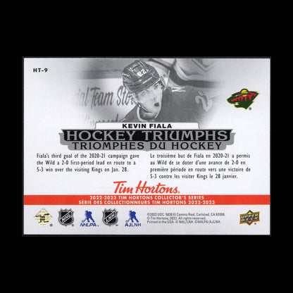 2022-23 UD Tim Hortons KEVIN FIALA #HT-9 Hockey Triumphs