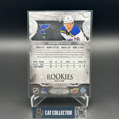 2024-25 UD Artifacts ZACHARY BOLDUC #182 Rookies Silver /999 Montreal Canadiens