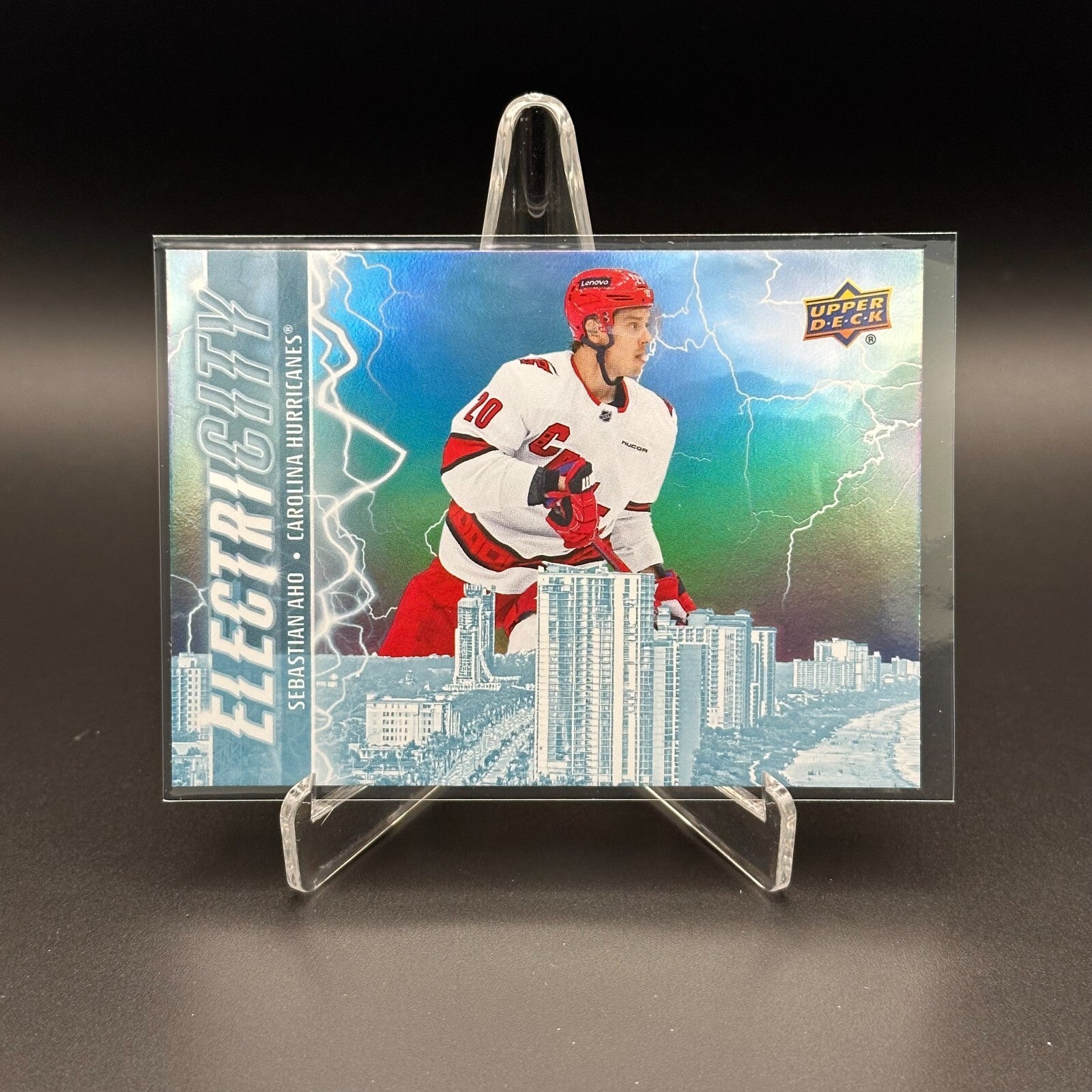 2024-25 UD Series 2 SEBASTIAN AHO #EC-15 ElectriCITY - Carolina Hurricanes