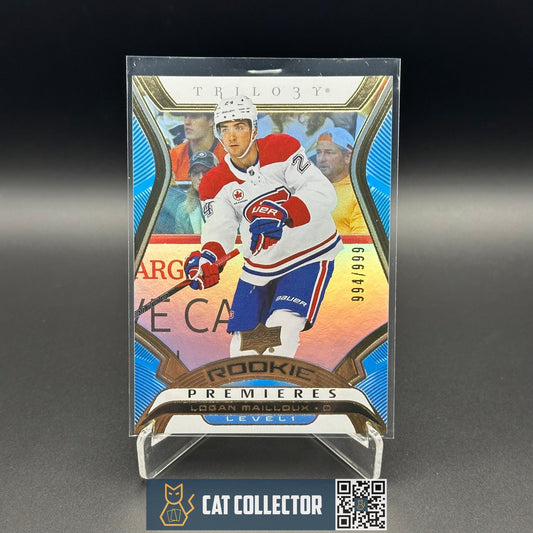 2024-25 UD Extended series LOGAN MAILLOUX #T-5 Trilogy Rookie premieres Level 1