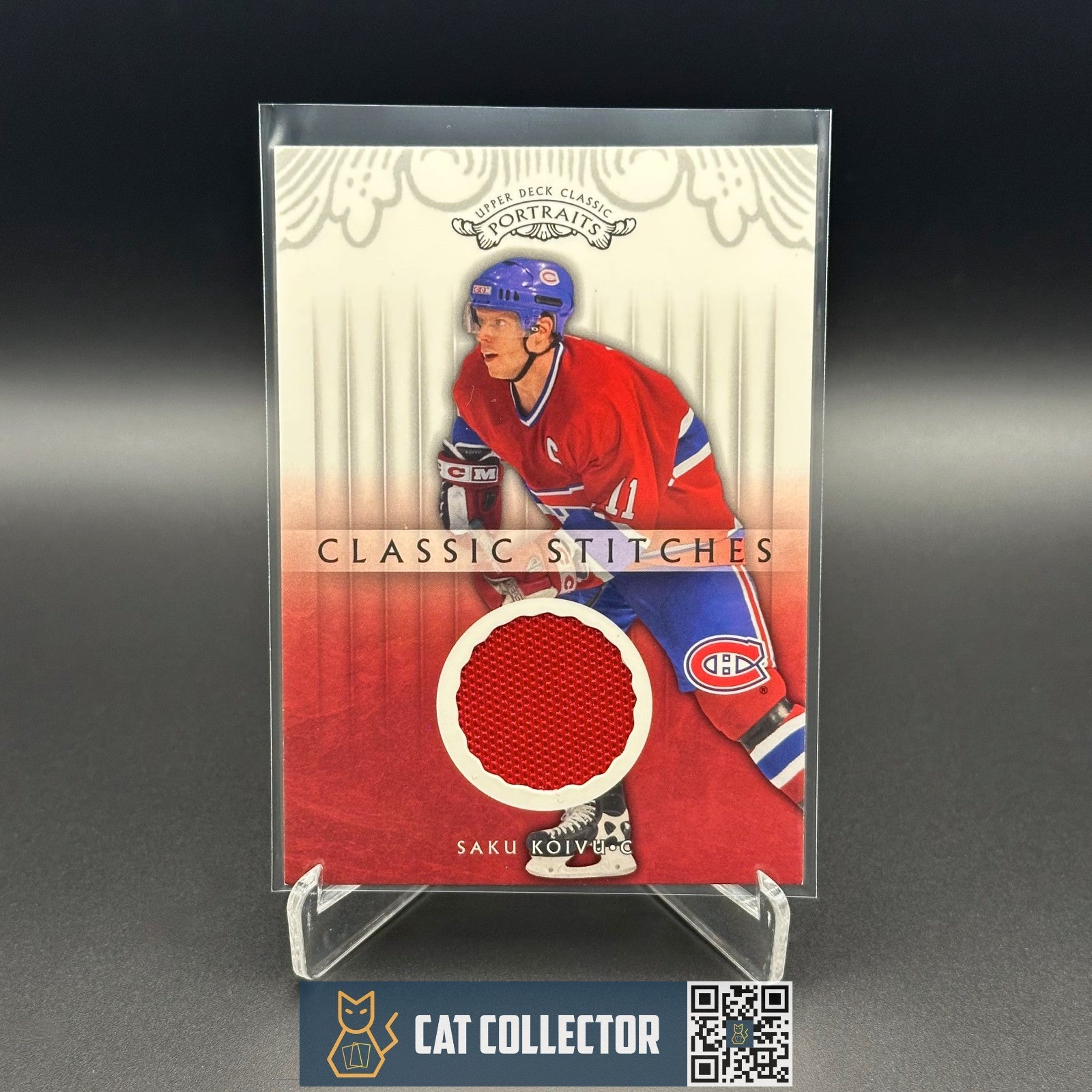 2003-04 UD Classic Portraits SAKU KOIVU #CS-SK Stiches Jersey