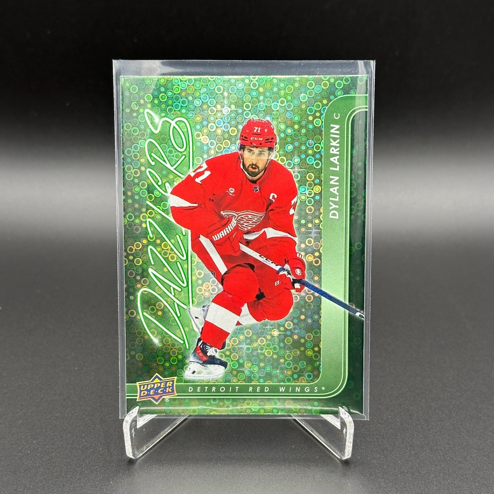 2024-25 UD Series 1 DYLAN LARKIN #DZ-45 Dazzlers Green - Detroit Red Wings
