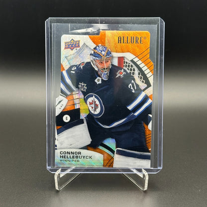 2021-22 UD Allure CONNOR HELLEBUYCK #87 Orange Slice Die-Cut - Winnipeg Jets