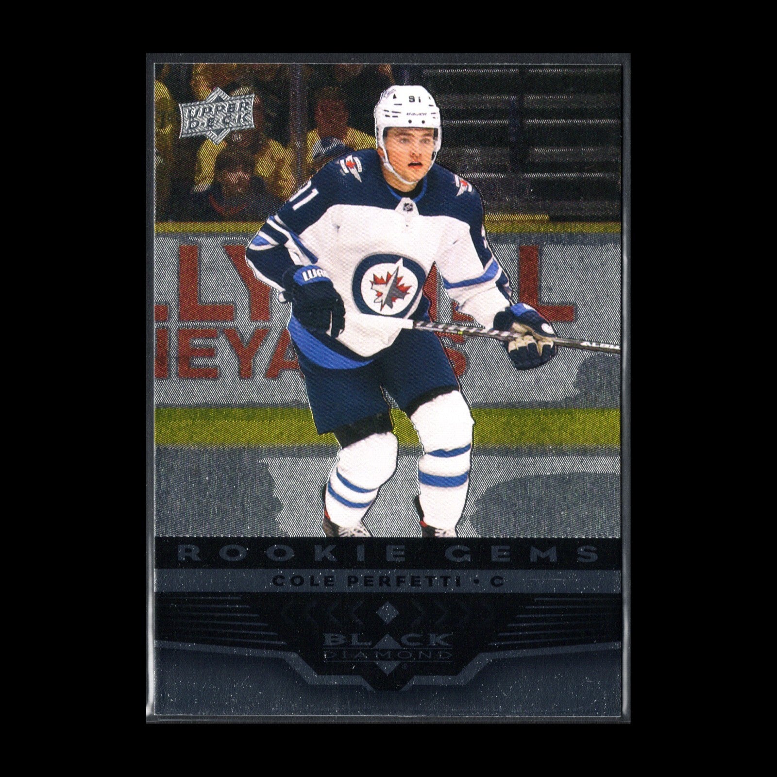 2021-22 UD Extended series COLE PERFETTI #BD-13 Black Diamond RC - Winnipeg Jets