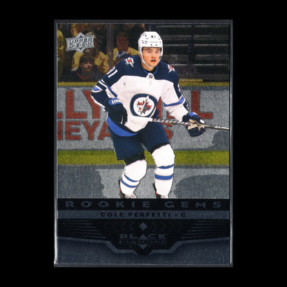 2021-22 UD Extended series COLE PERFETTI #BD-13 Black Diamond RC - Winnipeg Jets