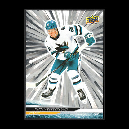 2024-25 Upper Deck Series 1 FABIAN ZETTERLUND #148 Outburst - San Jose Sharks