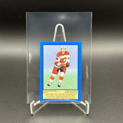 2022-23 UD Parkhurst Champions ELIAS LINDHOLM #R-22 Retro Parkie mini Blue