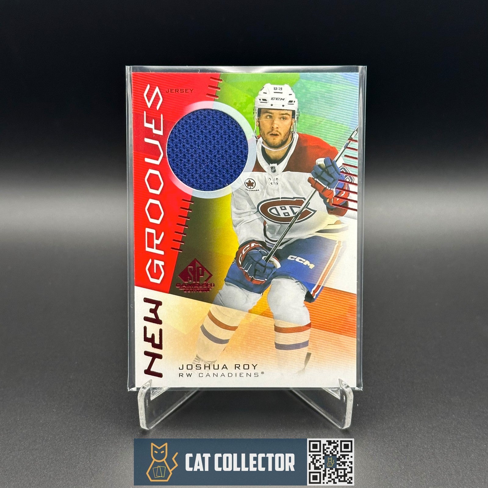2024-25 UD SP Game Used JOSHUA ROY #NG-12 New Grooves Red Jersey RC Rookie