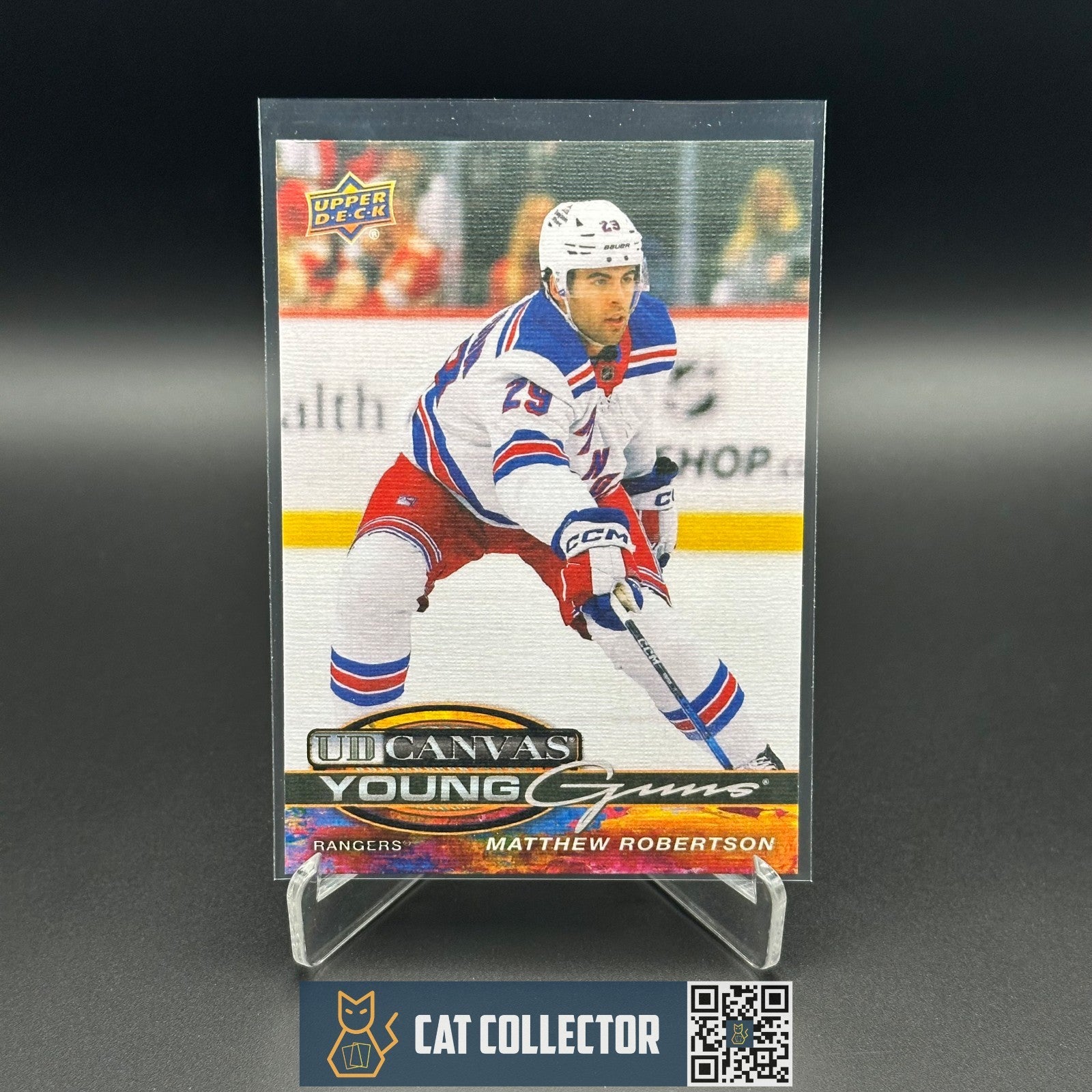 2025-26 UD Series 1 MATTHEW ROBERTSON #C-108 UD Canvas Young Guns Rookie RC