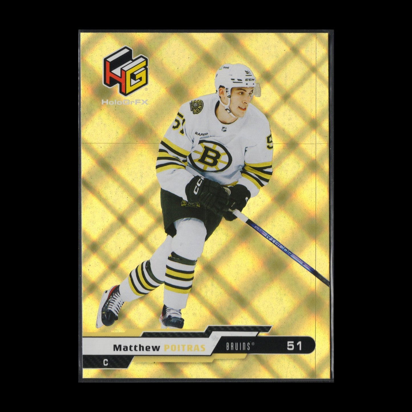 2023-24 UD Series Extended MATTHEW POITRAS #HG-15 HoloGrFX Gold