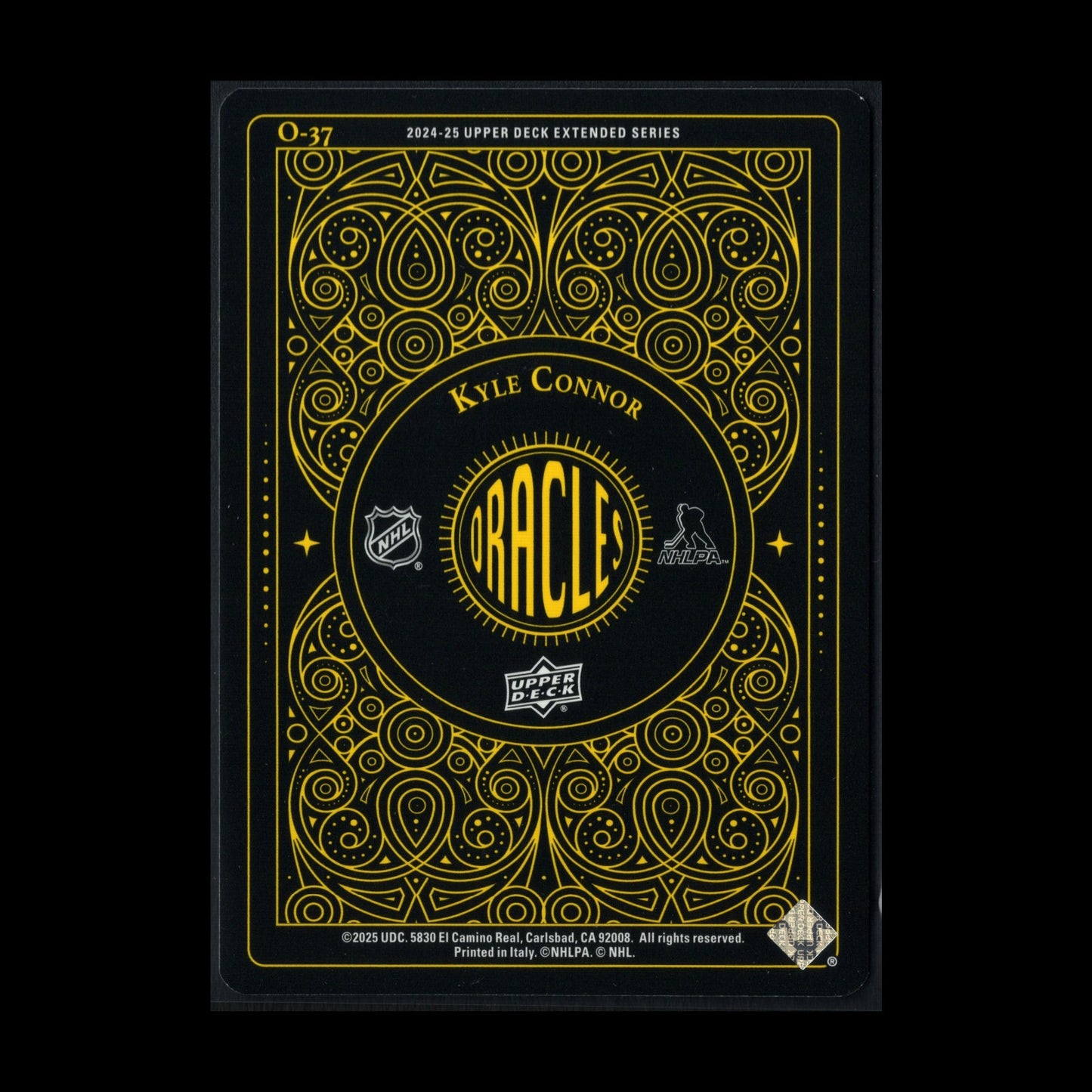 2024-25 UD Extended series KYLE CONNOR #O-37 Oracles Yellow - Winnipeg Jets