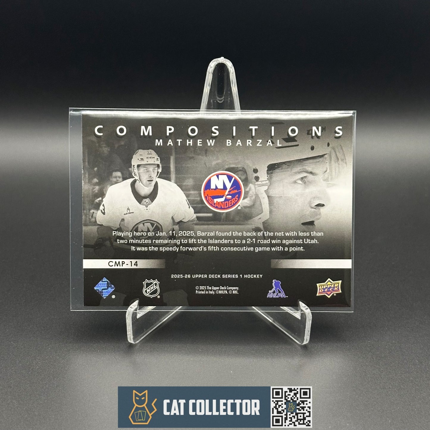 2025-26 UD Series 1 MATHEW BARZAL #CMP-14 Compositions - New York Islanders