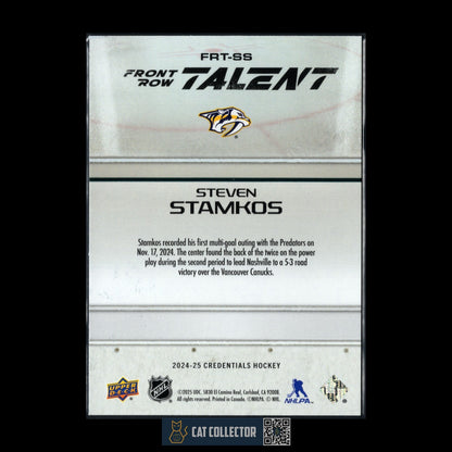 2024-25 UD Credentials STEVEN STAMKOS #FRT-SS Front Row Talent