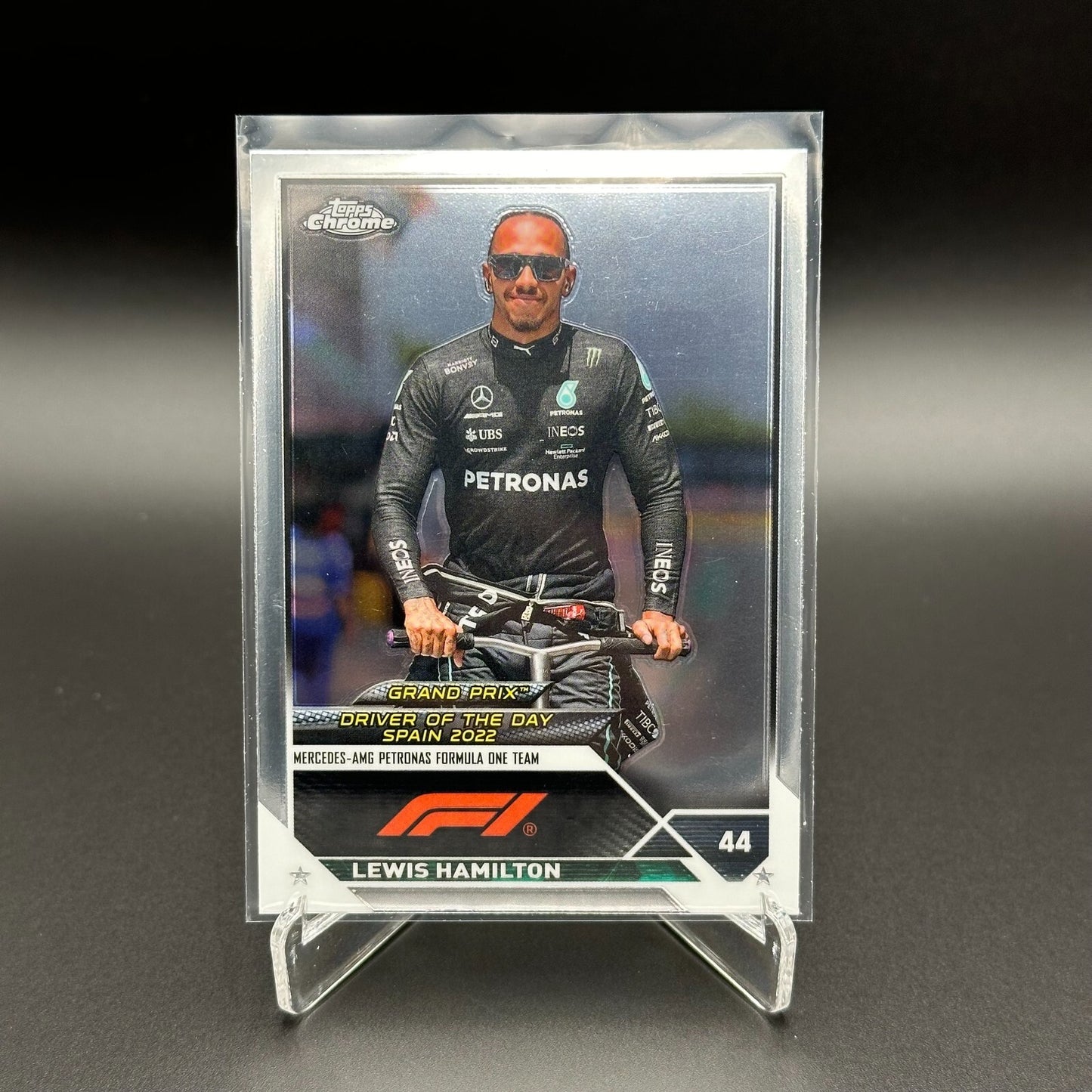 2023 Topps Chrome F1 Formula 1 LEWIS HAMILTON #171 Driver of the day Spain 2022
