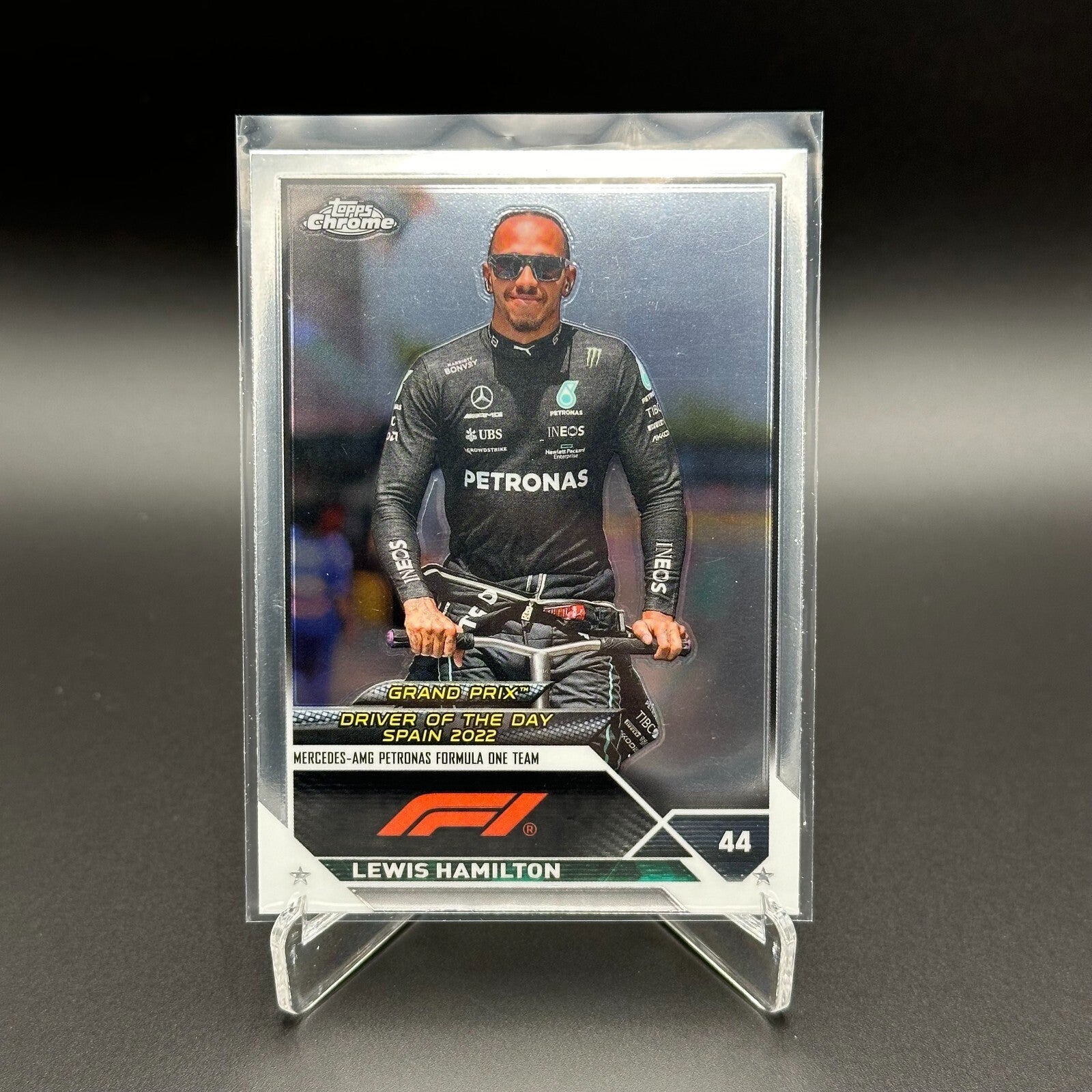 2023 Topps Chrome F1 Formula 1 LEWIS HAMILTON #171 Driver of the day Spain 2022