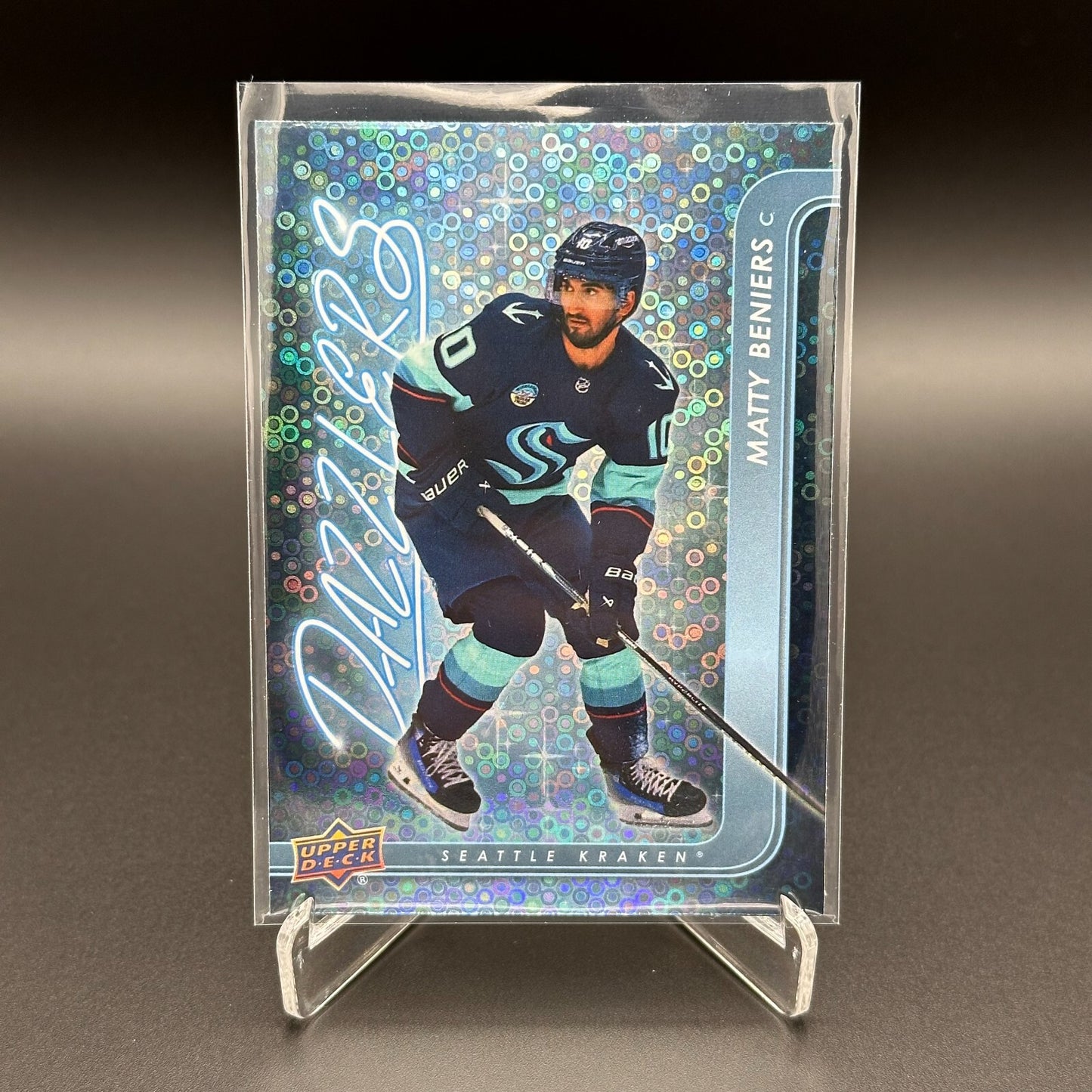2024-25 UD Series 1 MATTY BENIERS #DZ-46 Dazzlers Blue - Seattle Kraken