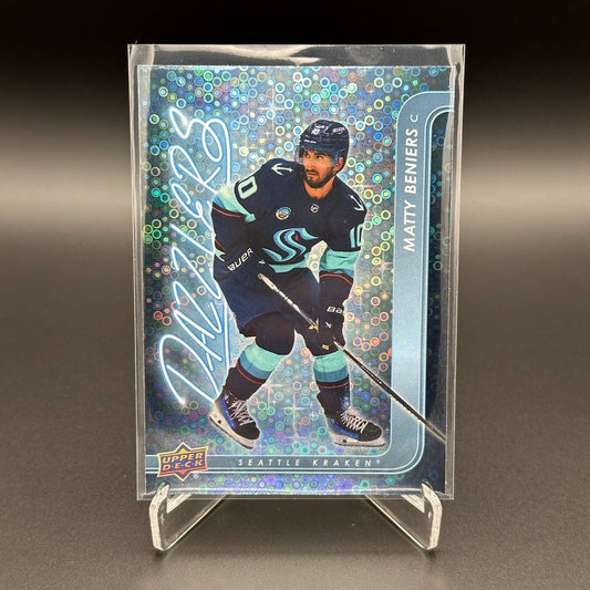 2024-25 UD Series 1 MATTY BENIERS #DZ-46 Dazzlers Blue - Seattle Kraken
