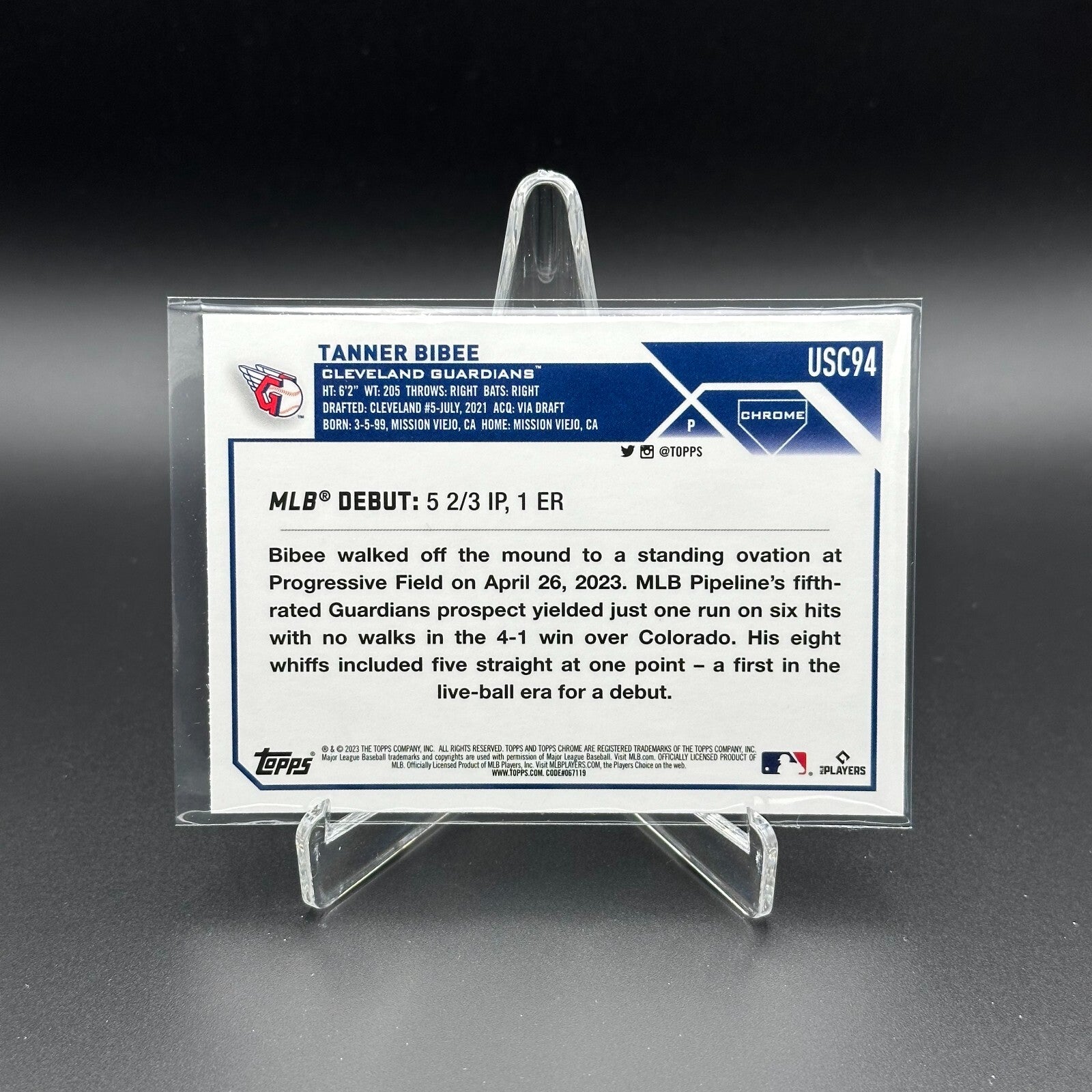 2023 Topps Chrome Updated Series TANNER BIBEE #USC94 Rookie debut RC