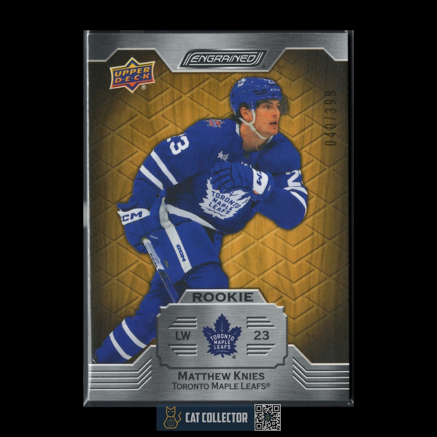 2023-24 UD Engrained MATTHEW KNIES #106 Oak Rookie RC /399