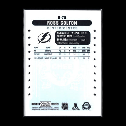 2021-22 O-Pee-Chee Platinum ROSS COLTON #R-75 Retro RC - Tampa Bay Lightning