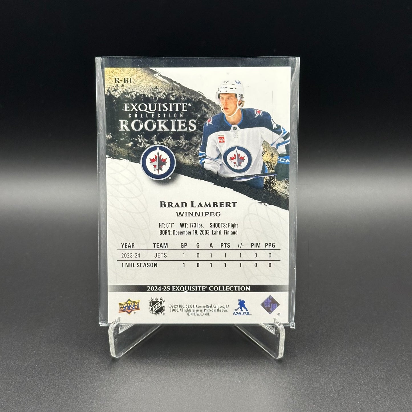 2024-25 UD Exquisite Collection BRAD LAMBERT #R-BL Rookies Gold RC /99