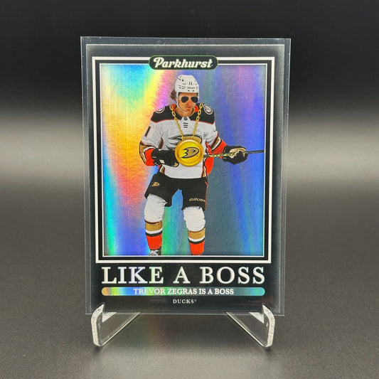 2023-24 UD Parkhurst Champions TREVOR ZEGRAS #LB-25 Like A Boss - Anaheim Ducks