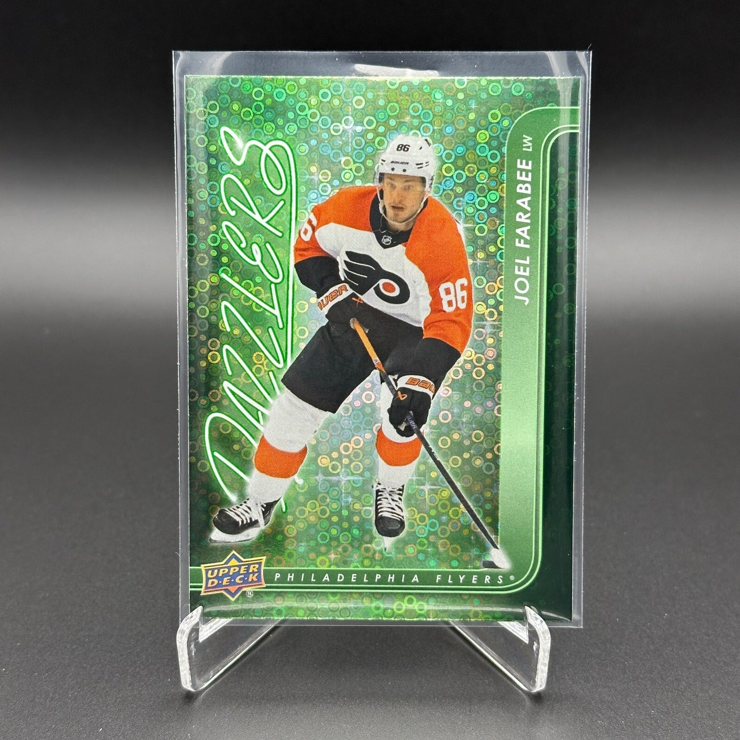 2024-25 UD Series 1 JOEL FARABEE #DZ-5 Dazzlers Green - Philadelphia Flyers