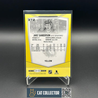 2024-25 O-Pee-Chee JAKE SANDERSON #372 Yellow border - Ottawa Senators