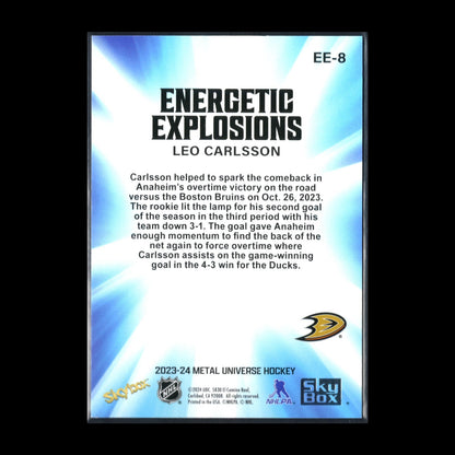 2023-24 SkyBox Metal Universe LEO CARLSSON #EE-8 Energetic Explosions RC