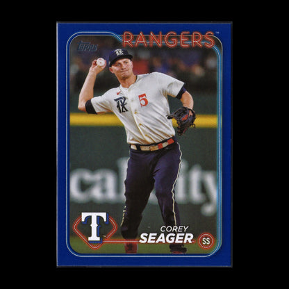 2024 Topps Series one COREY SEAGER Texas Rangers #150 Blue parallel