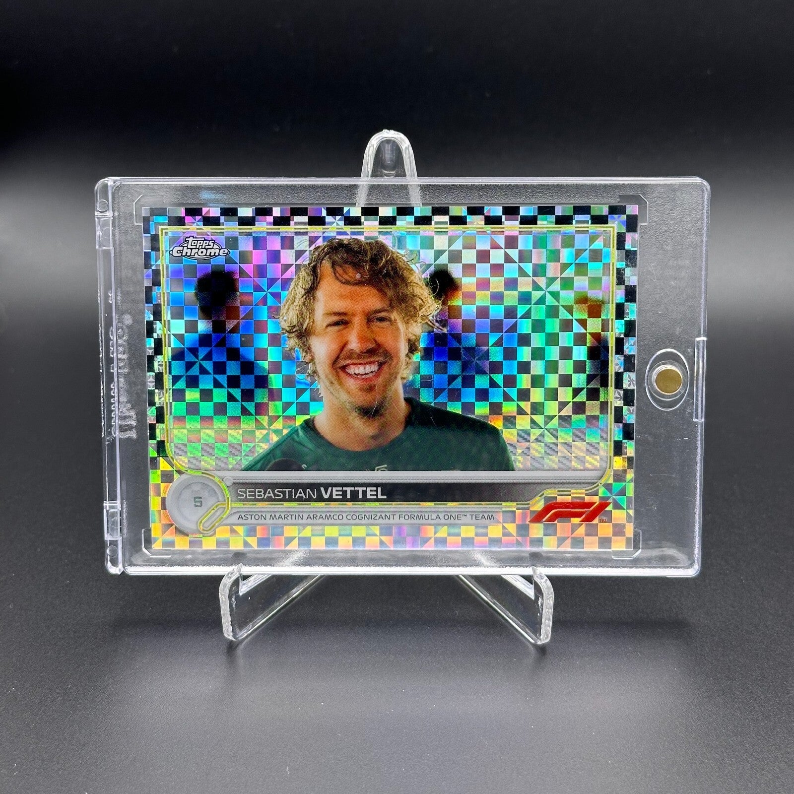 2022 Topps Chrome F1 Formula 1 SEBASTIAN VETTEL #12 Checker Flag