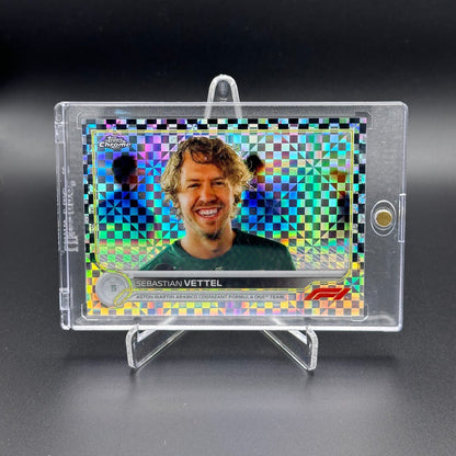 2022 Topps Chrome F1 Formula 1 SEBASTIAN VETTEL #12 Checker Flag