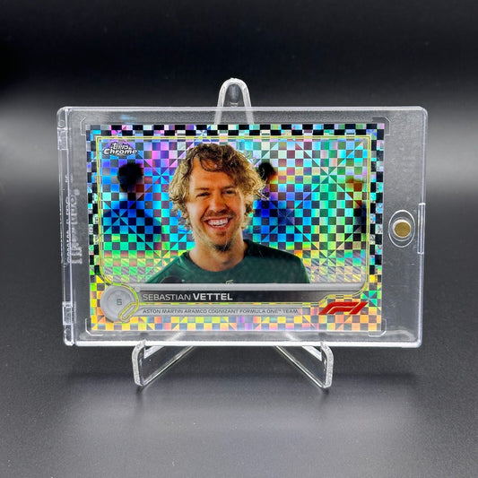 2022 Topps Chrome F1 Formula 1 SEBASTIAN VETTEL #12 Checker Flag