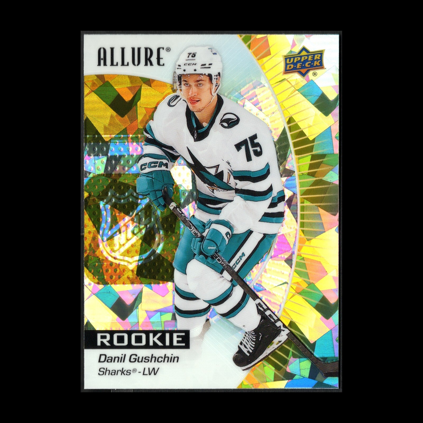 2023-24 UD Allure DANIL GUSHCHIN #108 Yellow Taxi RC Rookie - San Jose Sharks