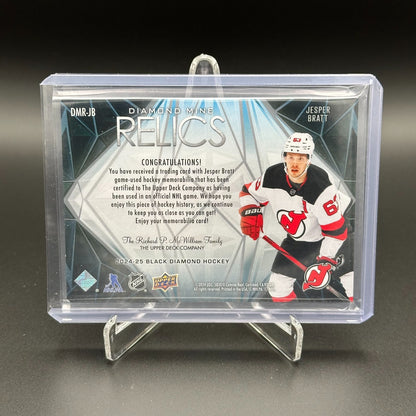 2024-25 UD Black Diamond JESPER BRATT #DMR-JB Diamond Mine Relics Jersey