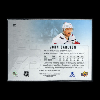2024-25 Upper Deck SPx JOHN CARLSON #92 - Washington Capitals