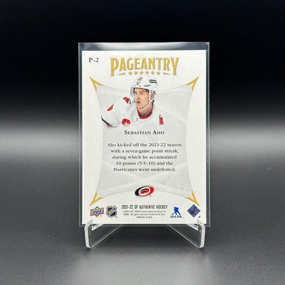 2021-22 UD SP Authentic SEBASTIAN AHO #P-2 Pageantry - Carolina Hurricanes