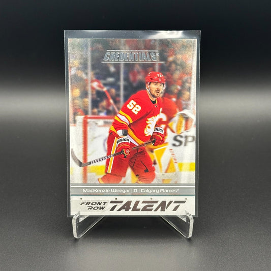 2024-25 UD Credentials MACKENZIE WEEGAR #FRT-MW Front Row Talent Calgary Flames